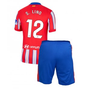 Billiga Atletico Madrid Samuel Lino #12 Hemmatröja Barn 2024-25 Kortärmad (+ Korta byxor)